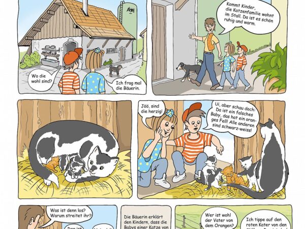 Comic Katzenfamilie