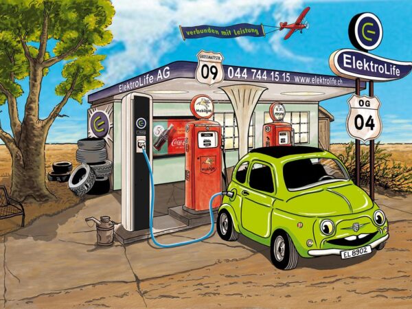 EL Tankstelle grün