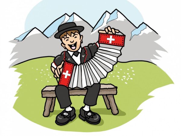 Älpler mit Handorgel
